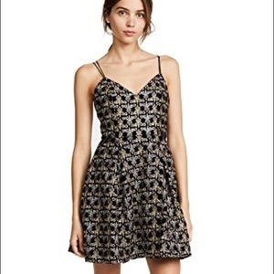 Alice & Olivia Embroidered Mini Dress